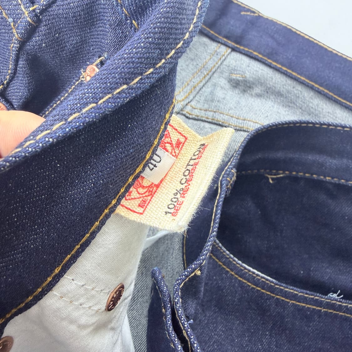 에비수 NO2 빅로고 데님쇼츠 반바지 새상품 상품이미지3