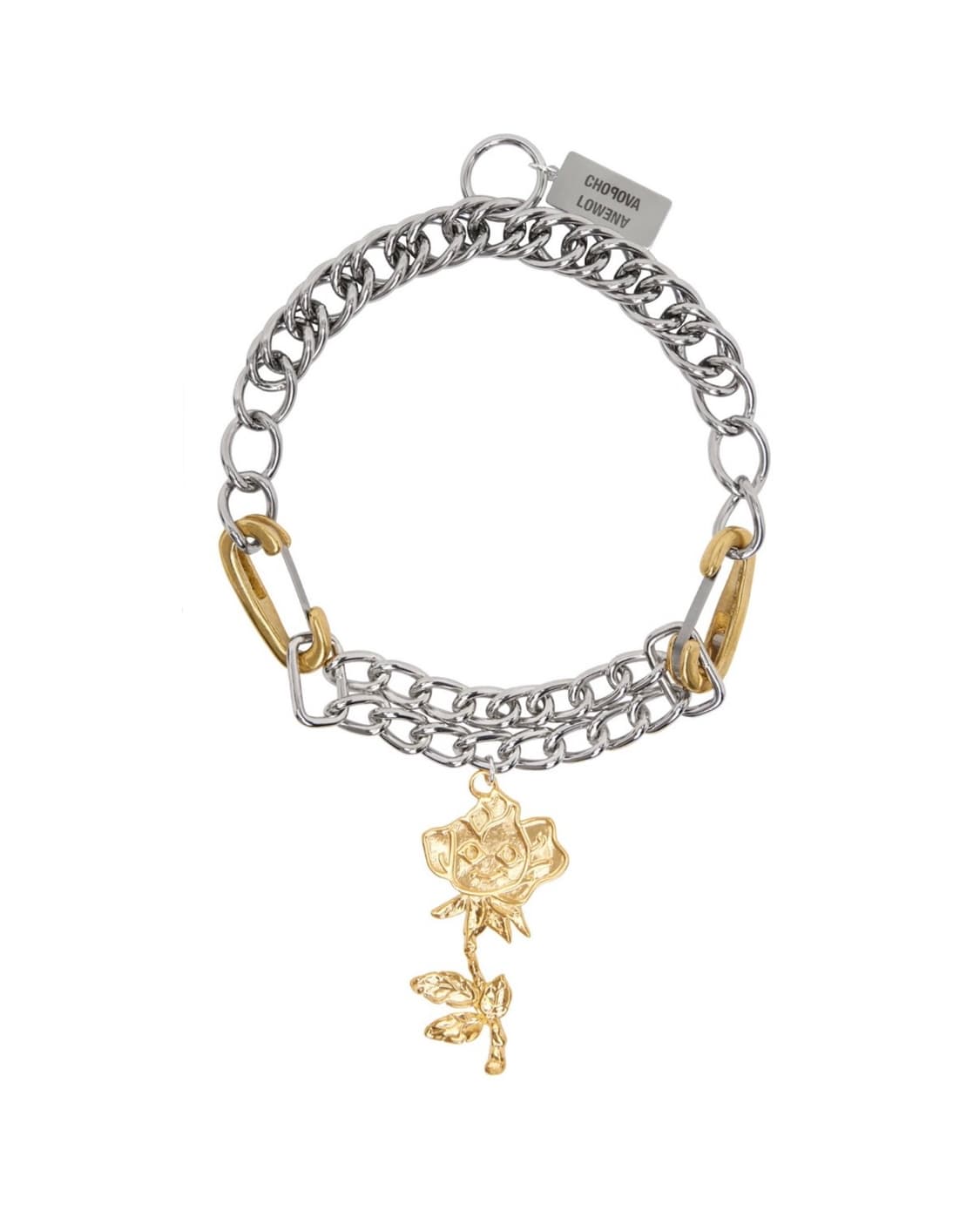 초포바 로위나 실버 앤 골드 로즈 목걸이 상품이미지1