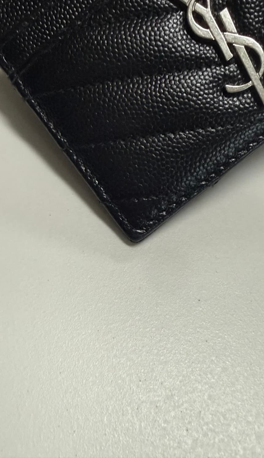 생로랑 모노그램 은장 블랙 카드지갑 풀박스 상태A 상품이미지6