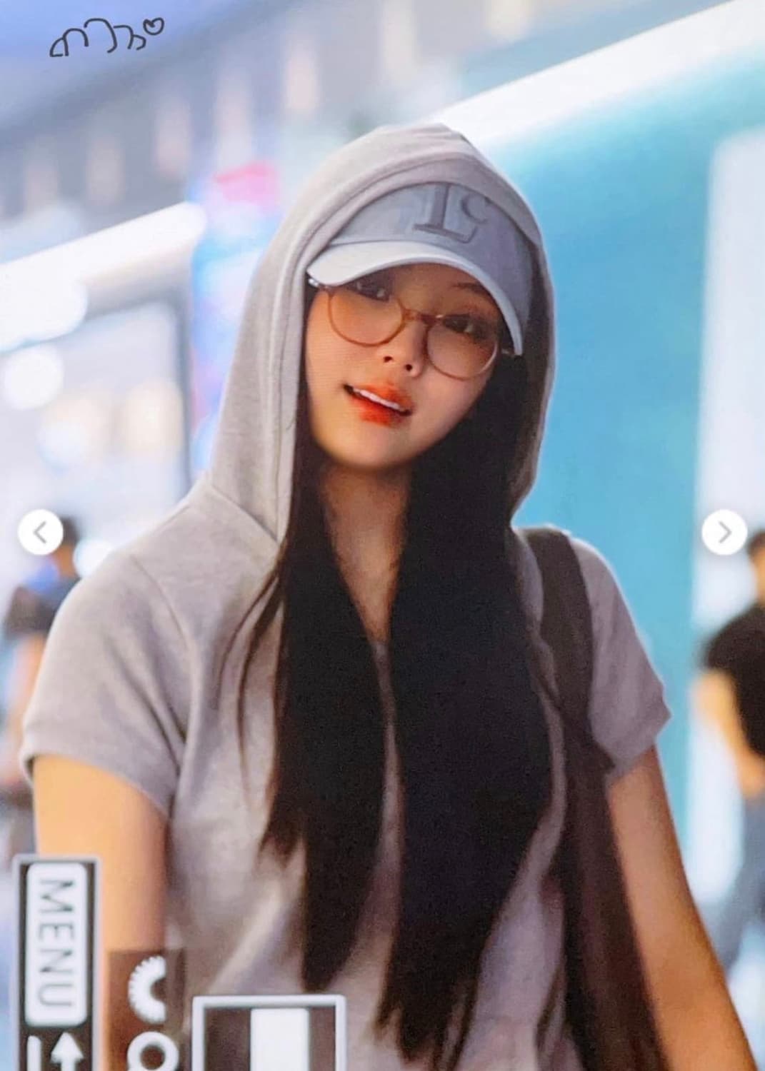 (아일릿 원희 착용) 샬롬클럽 윙 후디 그레이 샬롬 위시 후드 상품이미지3