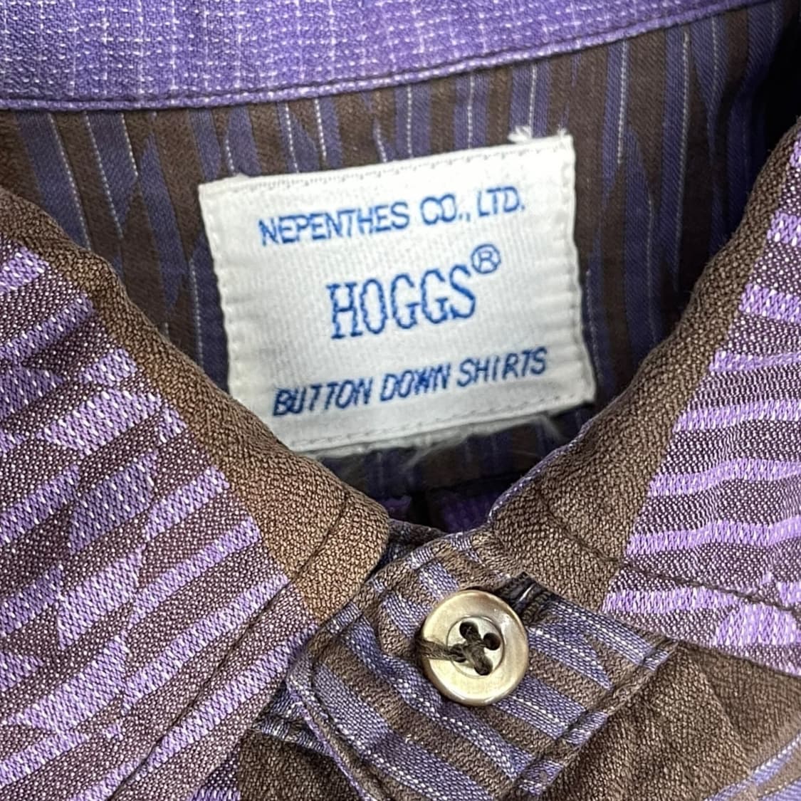 90s 네펜데스 hoggs 에스닉 자카드 체크셔츠 상품이미지5