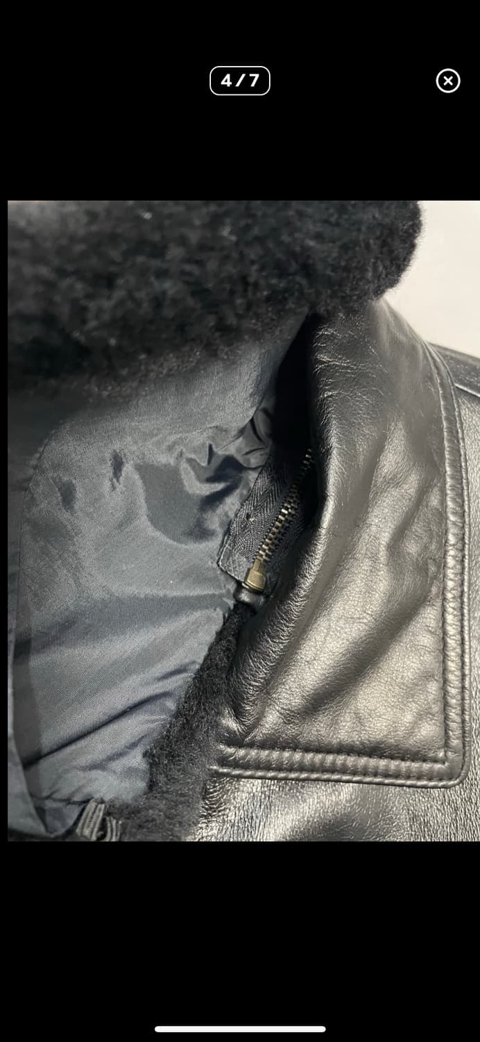 빈티지 블랙 레더자켓 (퍼 탈부착 가능) A2965 상품이미지4