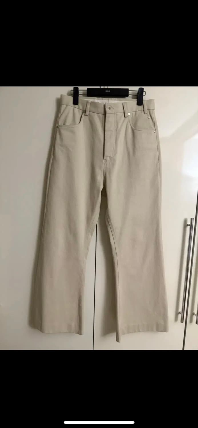 STU 플레어 코튼 팬츠 아이보리 S사이즈 상품이미지3