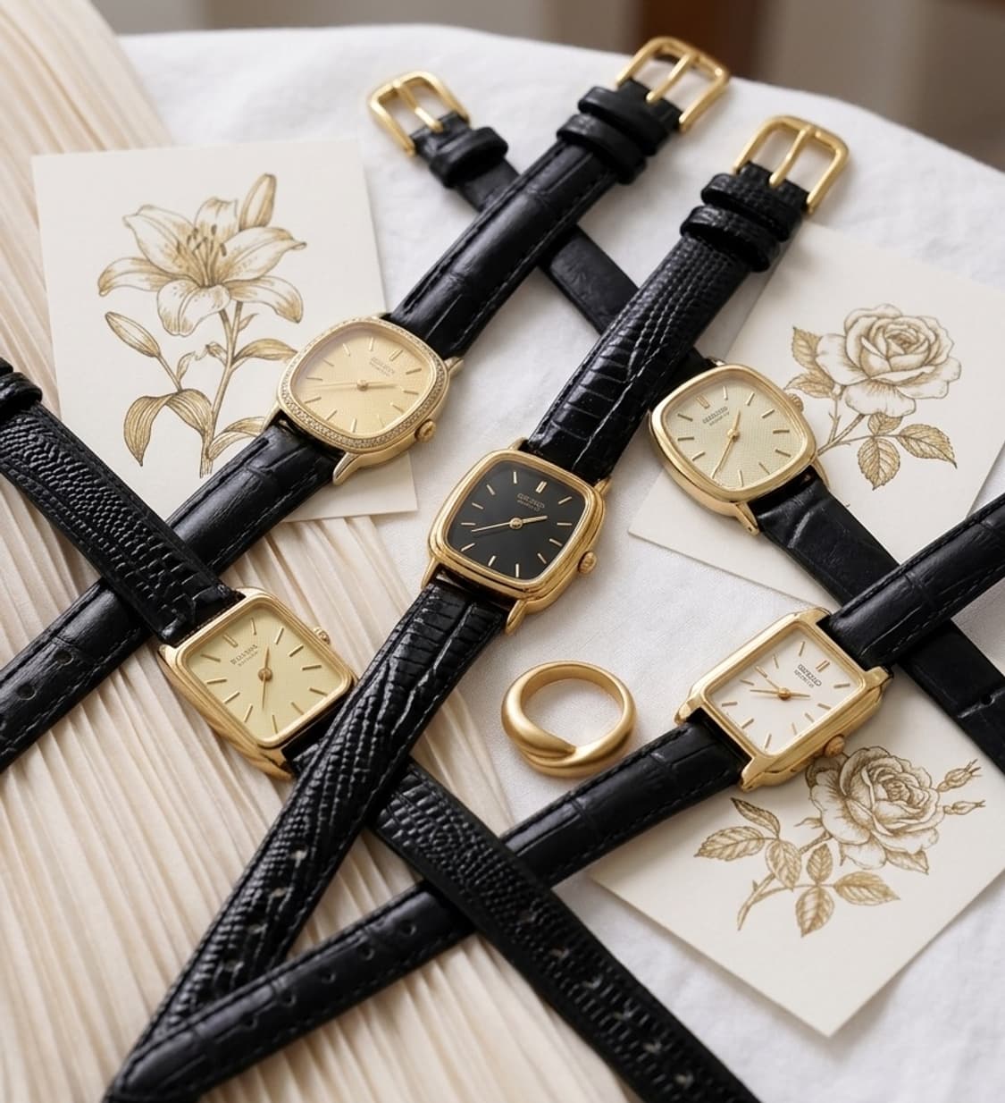 [정품/정비완료/극미품] 세이코 골드 스퀘어 상품이미지2