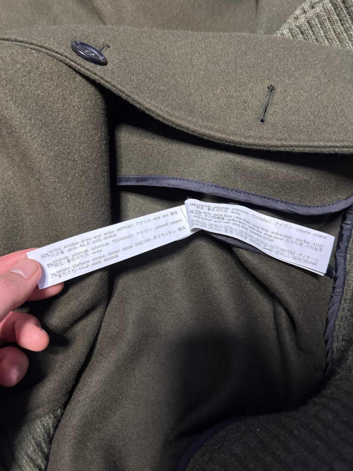 자라 우븐 자켓 윗 포켓 올리브 상품이미지8