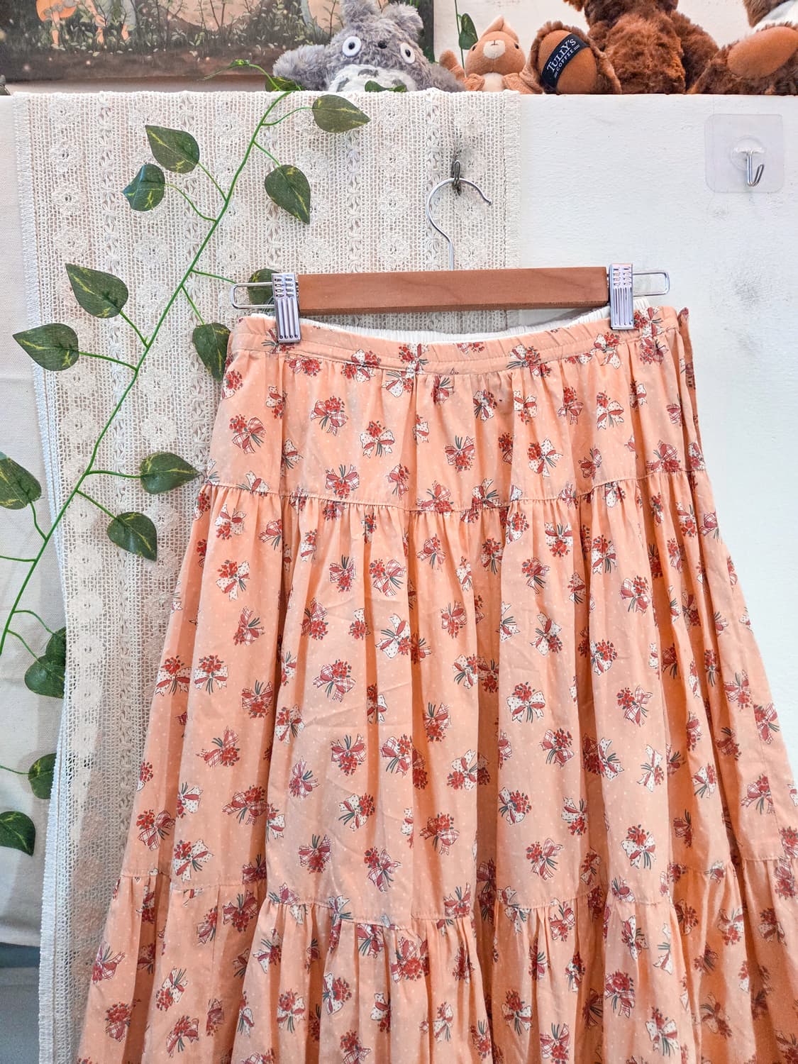 러블리 패턴 캉캉 롱스커트 상품이미지6