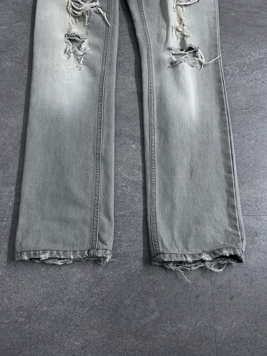 돌체앤가바나 화이트 블리치드 디스트레스드 데님 상품이미지7