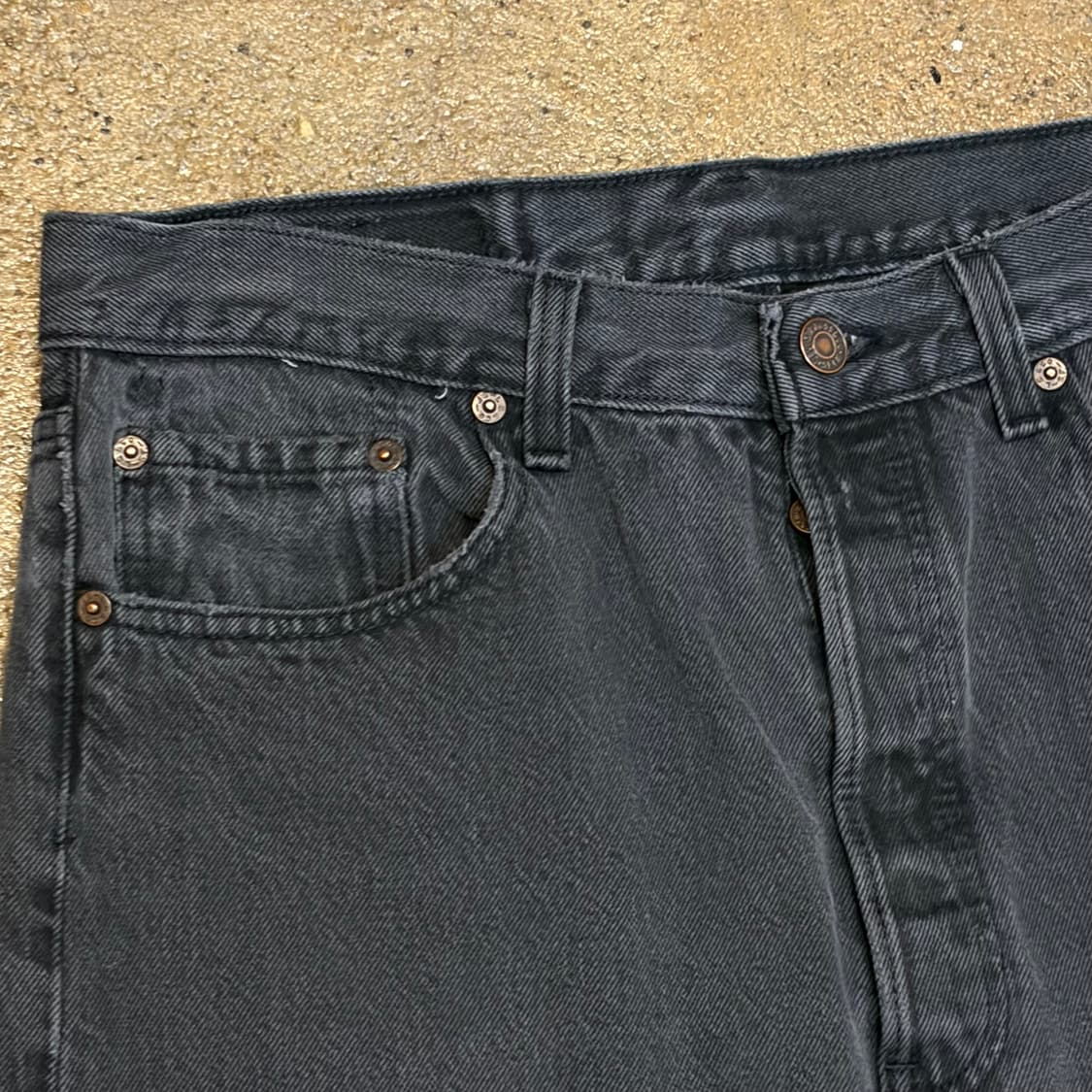 90s Made in USA 빈티지 리바이스 501 블랙진 청바지 상품이미지3