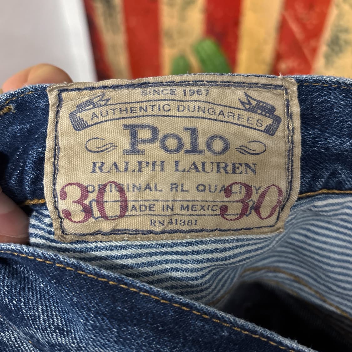 폴로 랄프로렌 바릭 슬림 스트레이트 데미지 데님팬츠 N714 상품이미지8