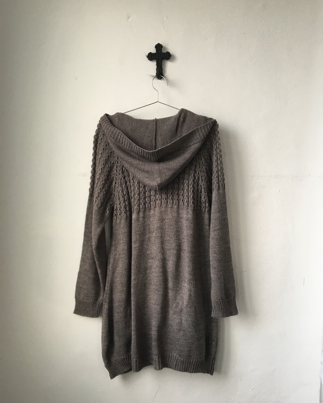 Double button point hood knit cardigan 상품이미지2