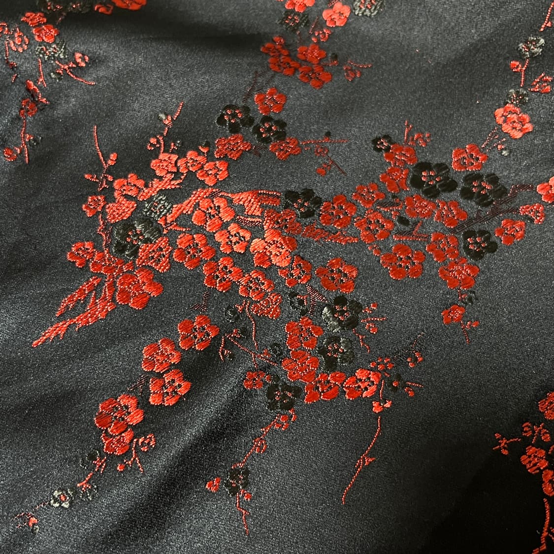 블랙 실크 민소매 치파오 상품이미지6