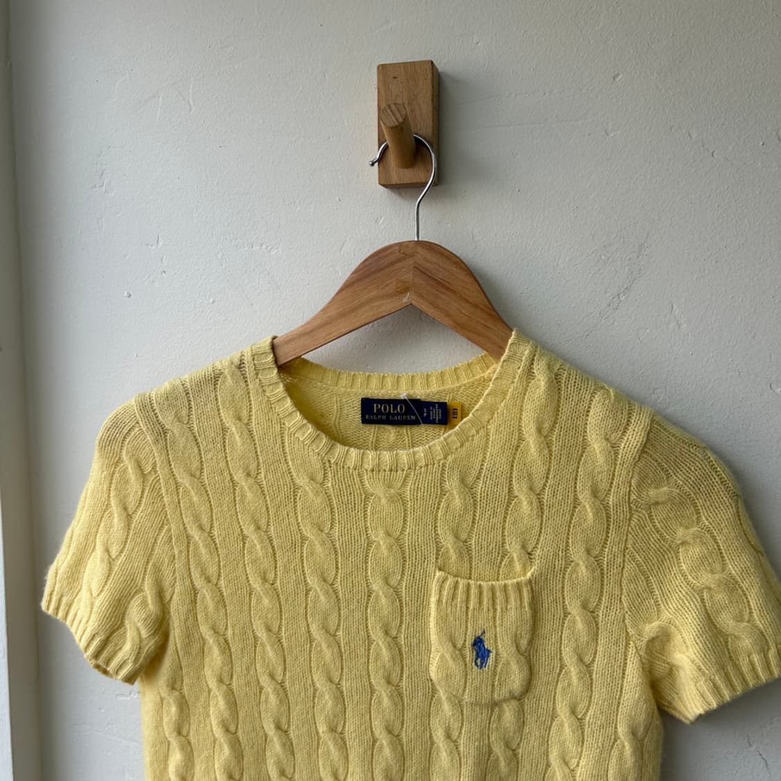 16249 - 폴로 랄프로렌 케이블 반팔 울 니트 (울 90% 캐시미어  상품이미지3