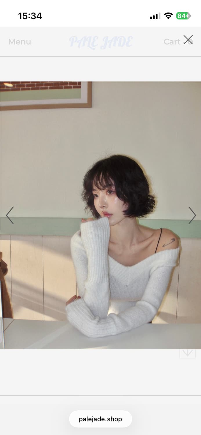 V-Neck Wool Crop Knit T 상품이미지2