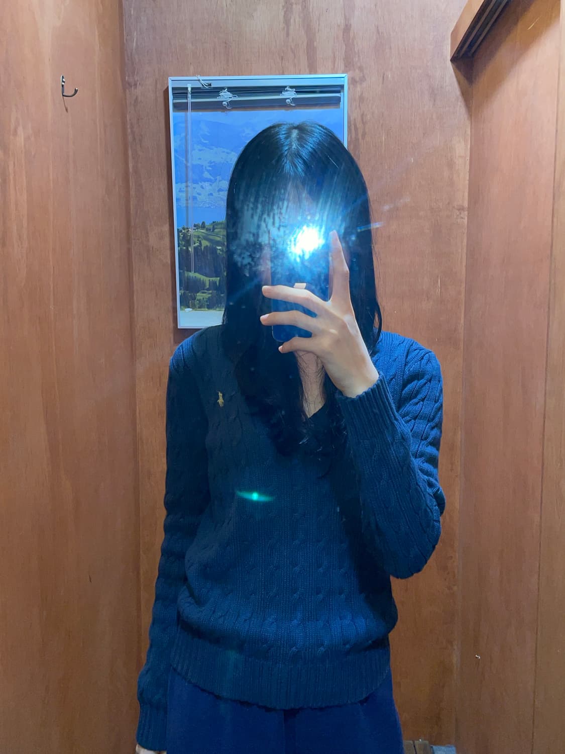 (L) POLO 폴로 랄프로렌 스포츠 케이블  브이넥 니트 상품이미지1