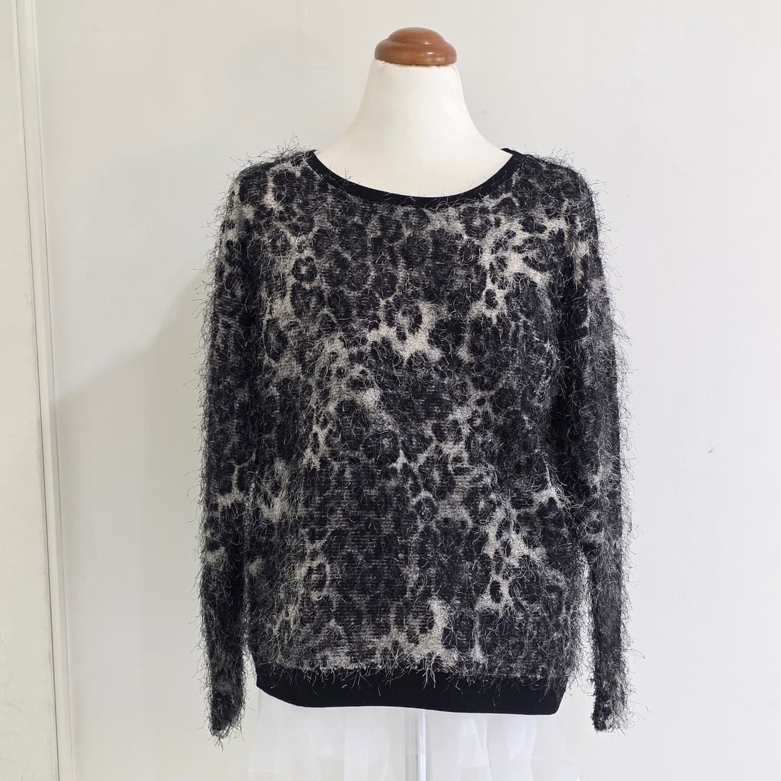 오네갸루 호피레오파드 긴팔털실니트 상품이미지2