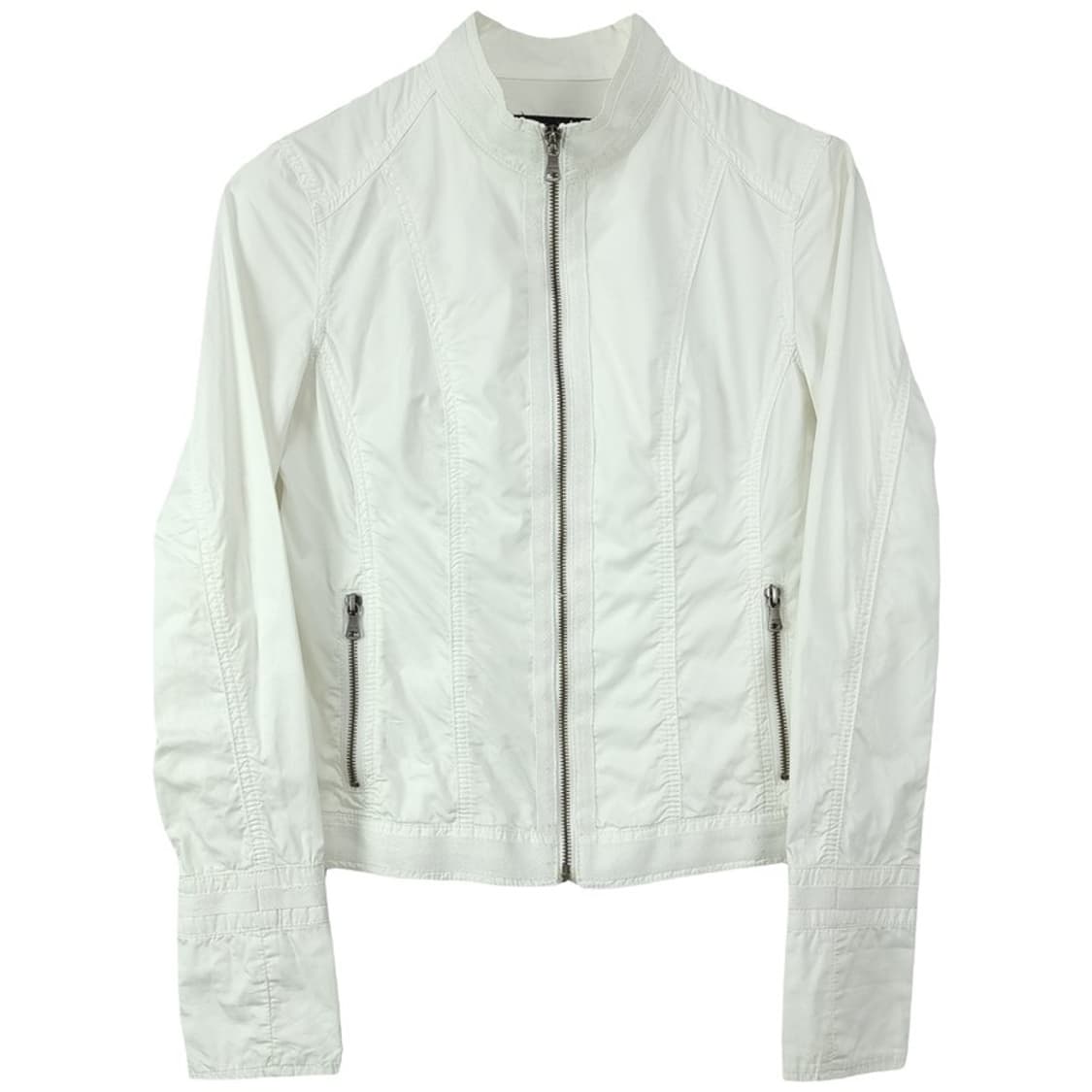 [캘빈클라인] 코튼 바이커 집업 자켓 화이트 M19963 상품이미지2