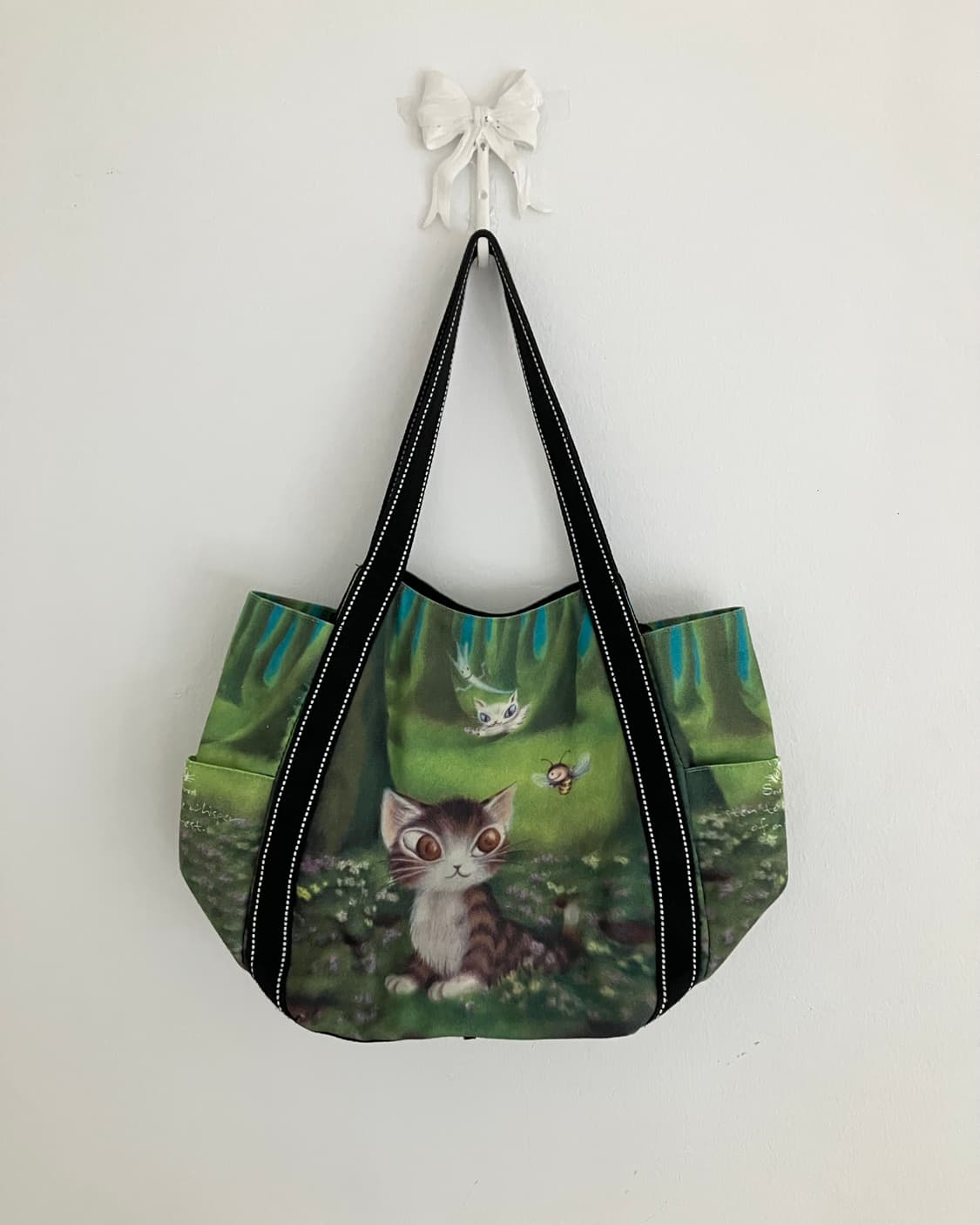 고양이 그래픽 숄더백 상품이미지1