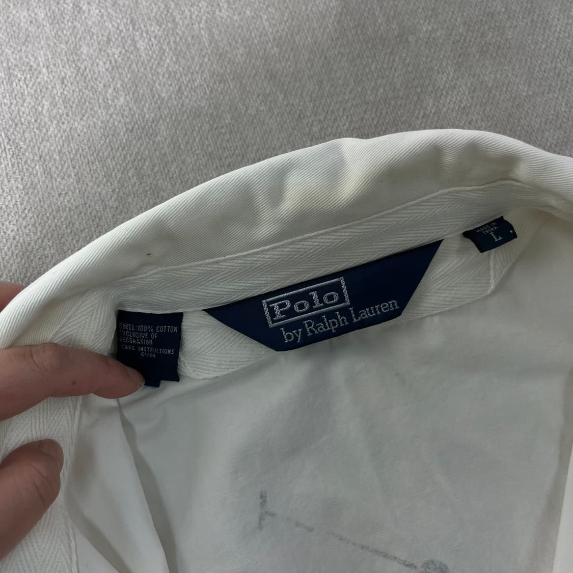 100 폴로랄프로렌 빅포니 성조기 화이트 블루종 자켓 상품이미지5