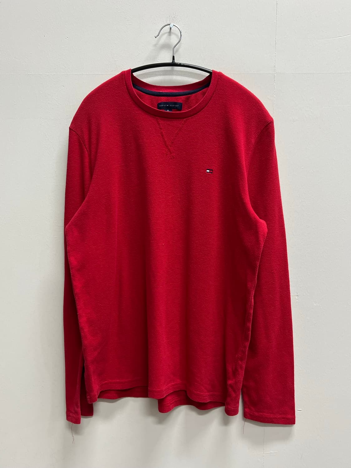 타미힐피거 스몰로고 와플 긴팔 티 레드 상품이미지2