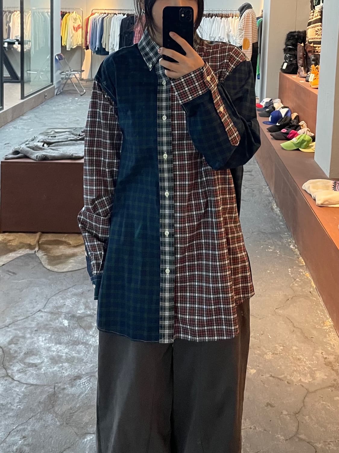 폴로랄프로렌 패치워크 체크 셔츠 H599 상품이미지1