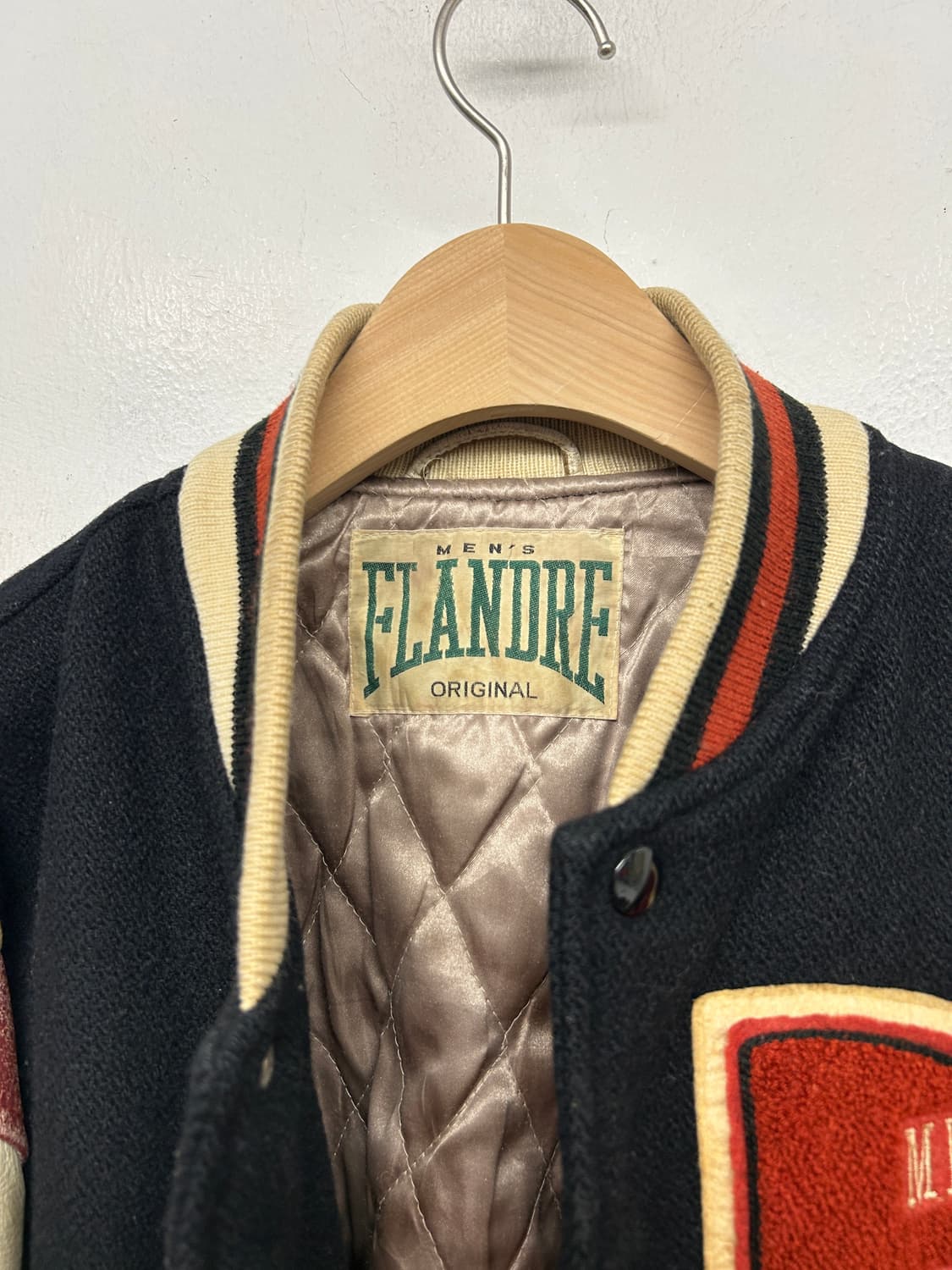 80-90s Mens FLANDRE JPN 빈티지 바시티 자켓 상품이미지5