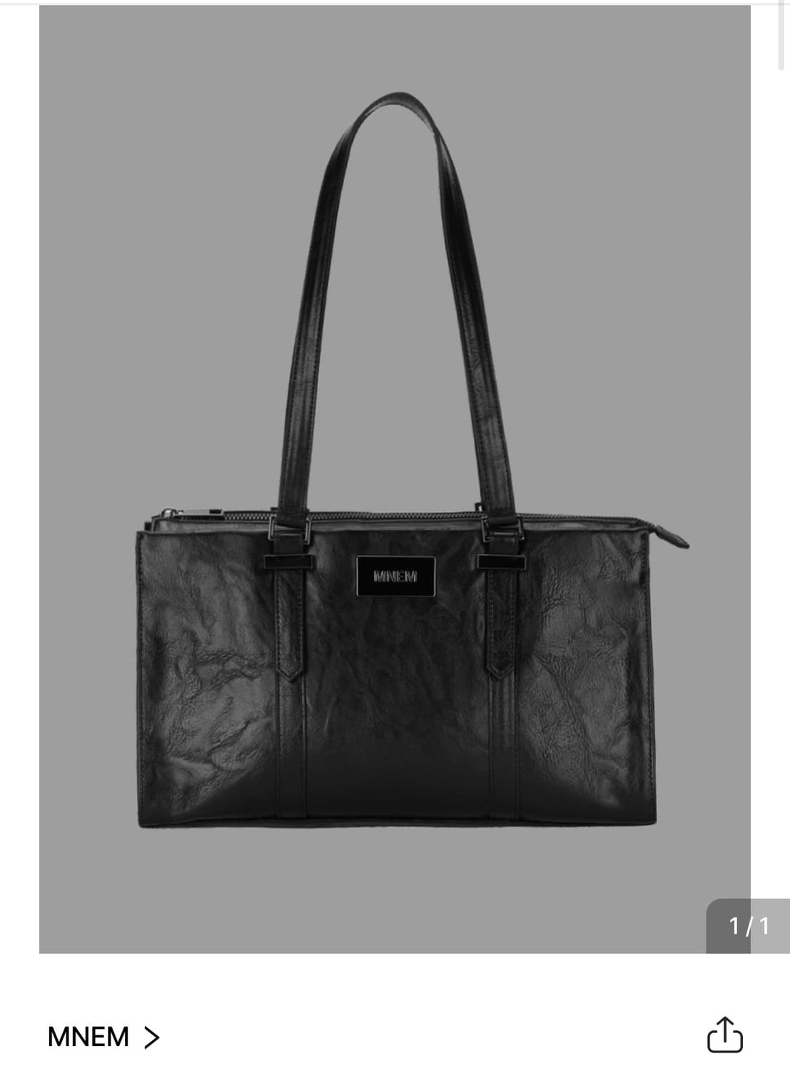 정가 16.5) 므넴 mnem 레더 숄더백 가방 상품이미지1