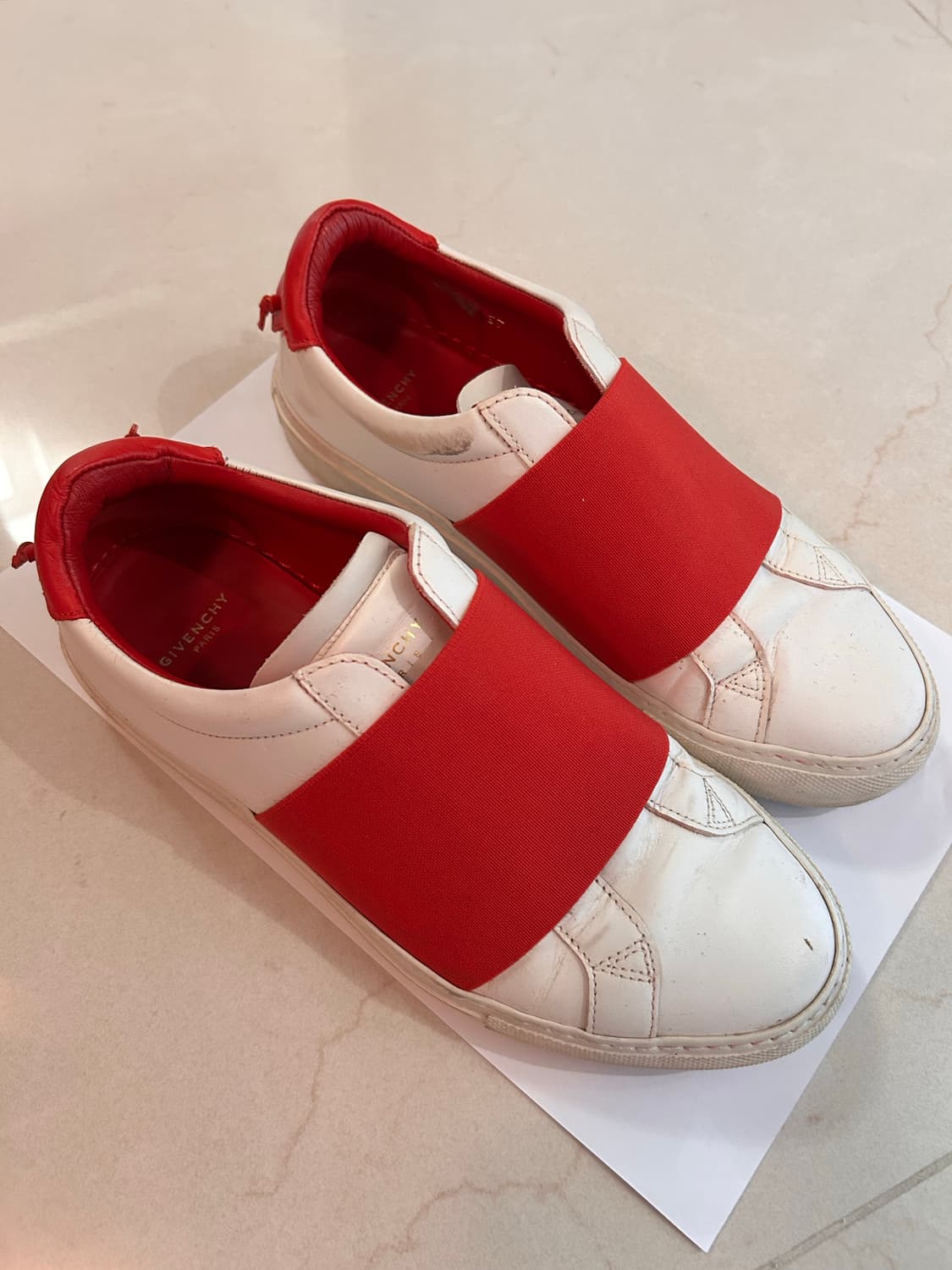 지방시 레더 밴딩 스니커즈 운동화 상품이미지4