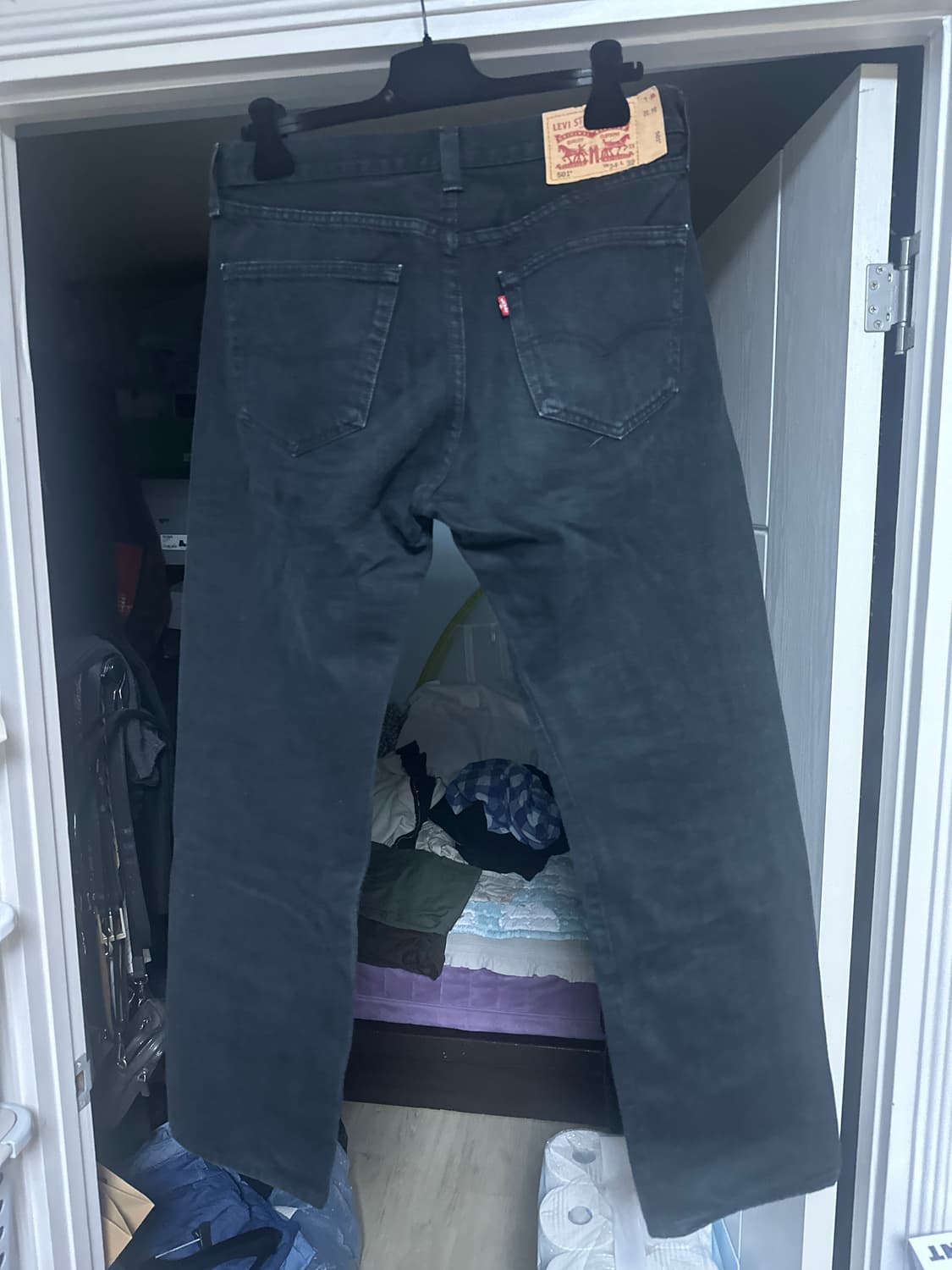 [34X32] 빈티지 리바이스 501 블랙진 상품이미지3