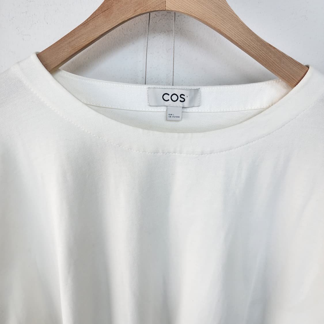 COS 코스 화이트 면 긴팔 티셔츠 상품이미지2