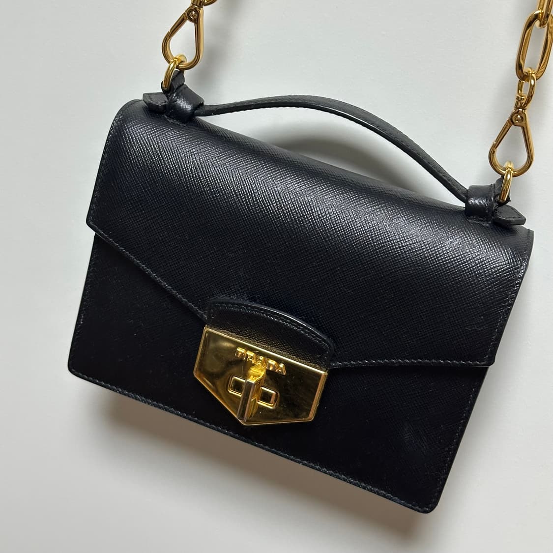 정품 프라다 사피아노 탑핸들 크로스백 미니백 상품이미지2