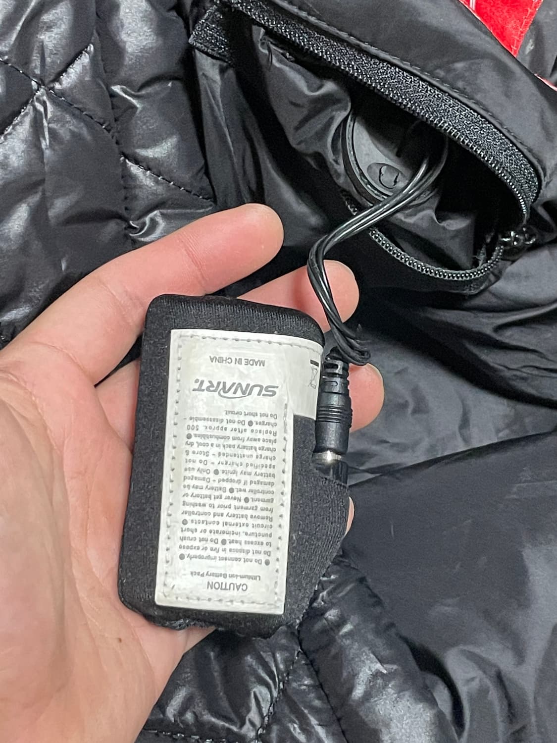 빈티지 액셀 전기 발열 퀼팅 블랙 자켓 J02766 상품이미지7