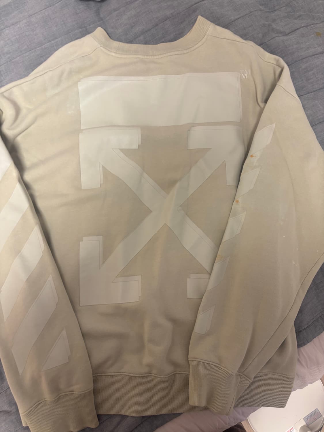 오프화이트 러버 맨투맨 xl 상품이미지1