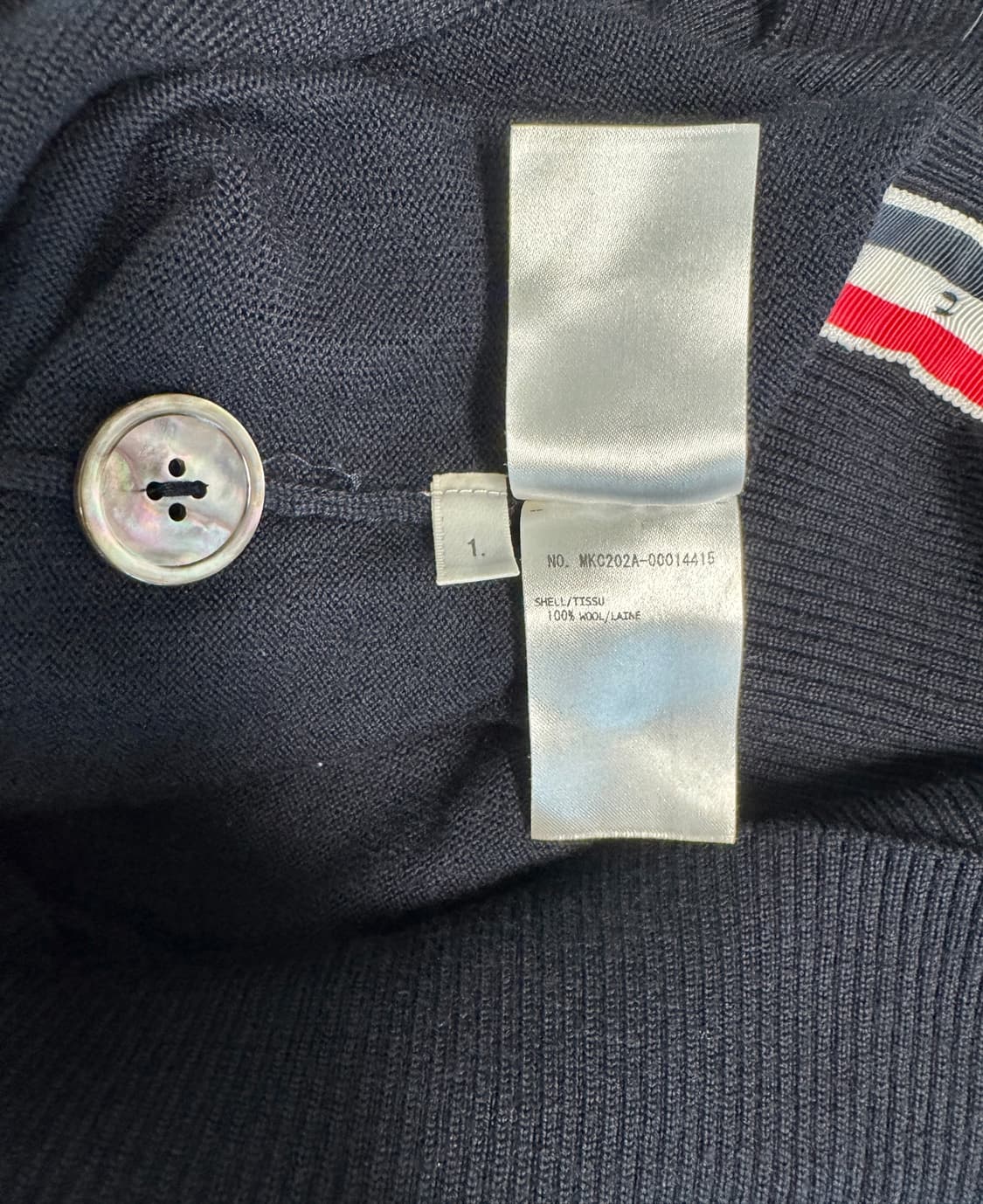 THOM BROWNE 톰브라운 오버핏 네이비 가디건 1 상품이미지7