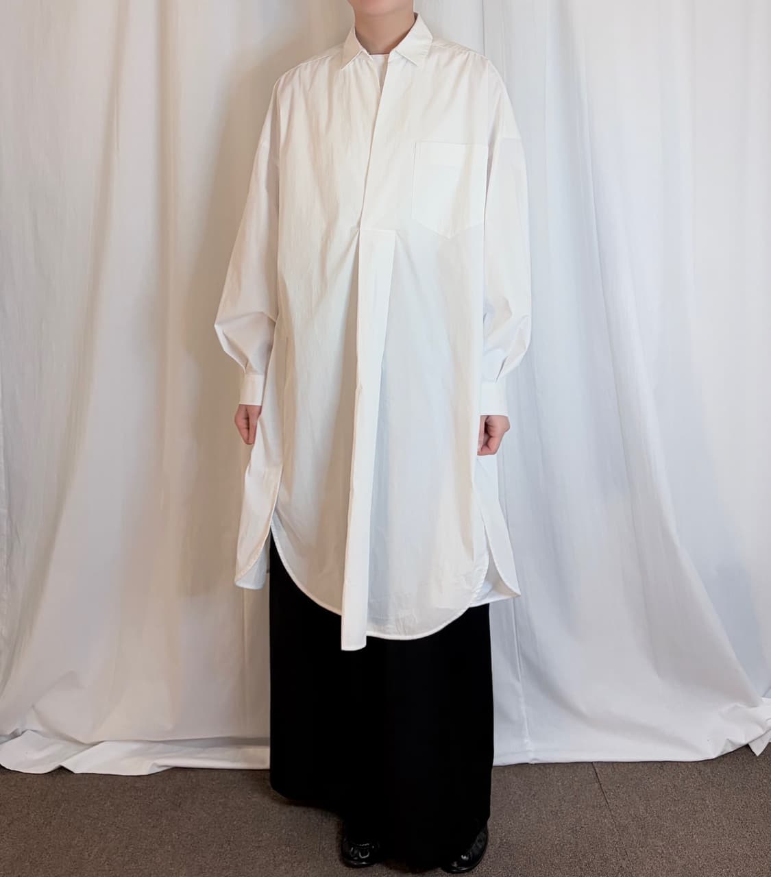 ENFÖLD Long Shirt Dress - White 상품이미지2