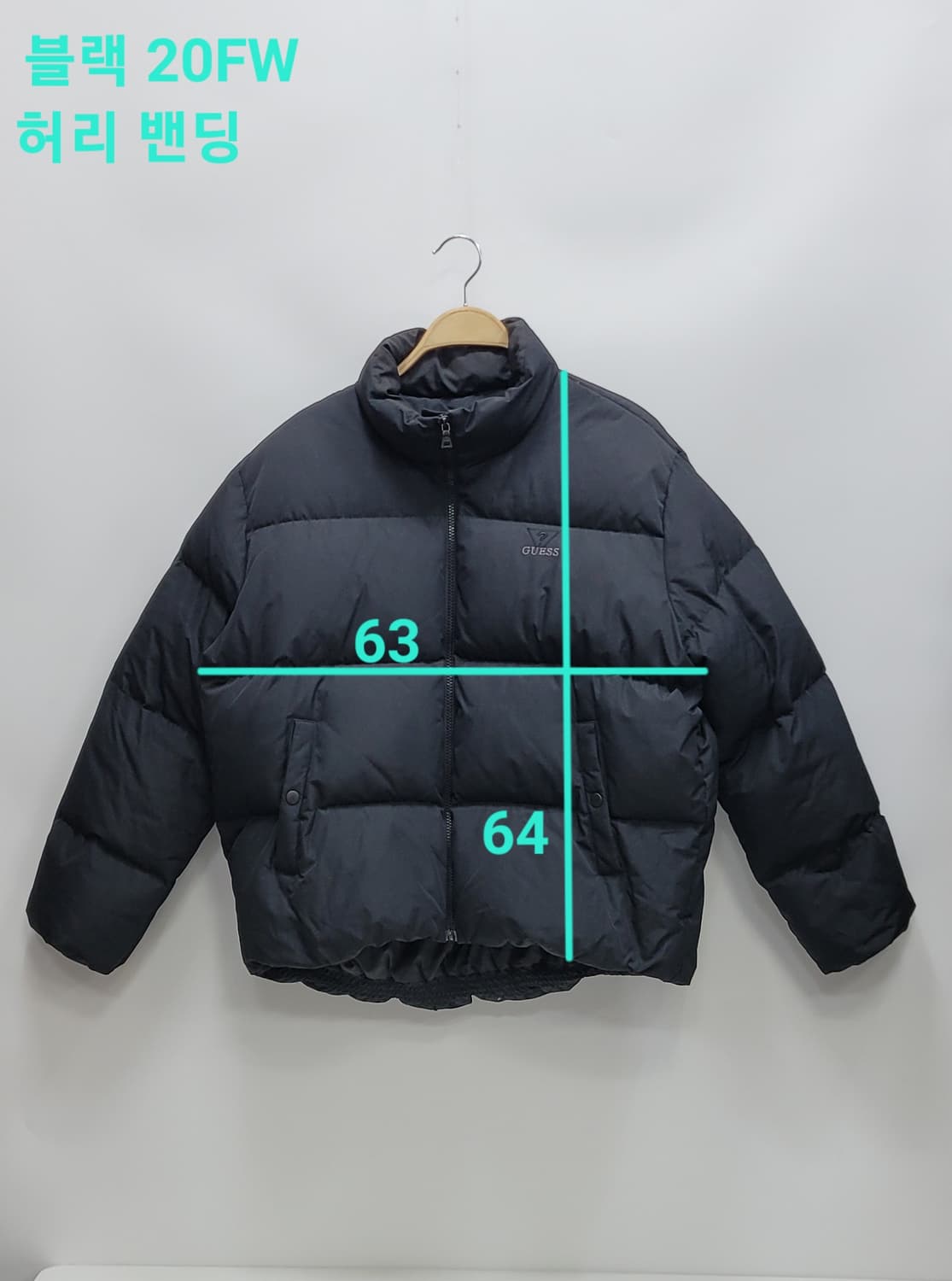 GUESS 20FW 게스 다운 숏 패딩 / 여 M (165-88A) 블랙 상품이미지10