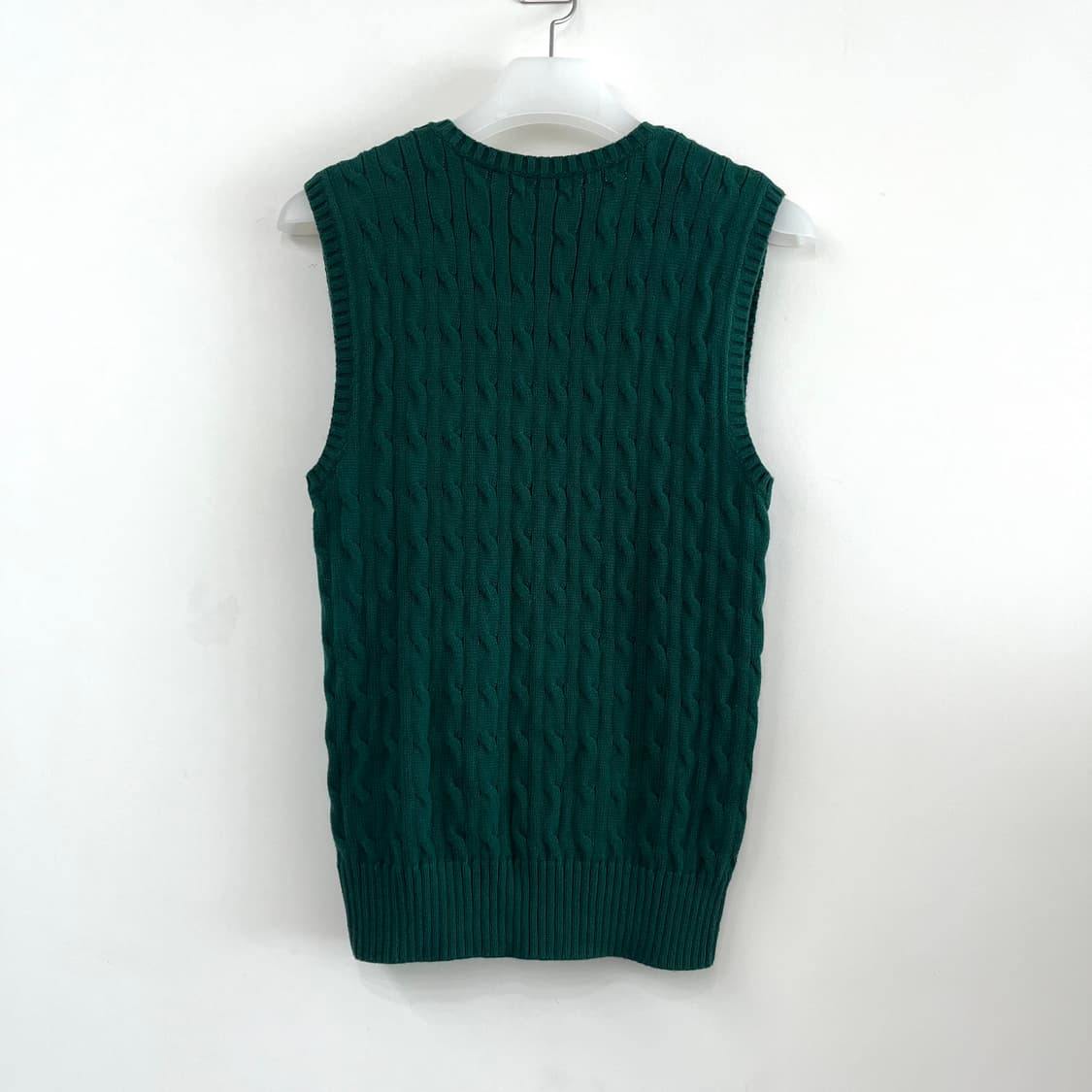 폴로 랄프로렌 신형 그린 케이블 니트 코튼 조끼 상품이미지3