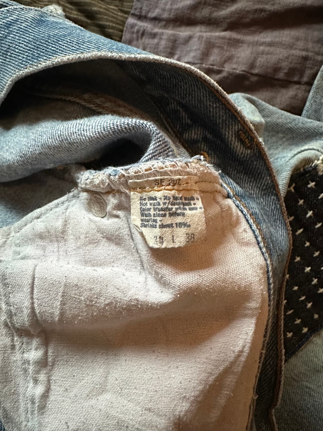 80s Levis 501 66후기 PatchWork Denim Pants 상품이미지9