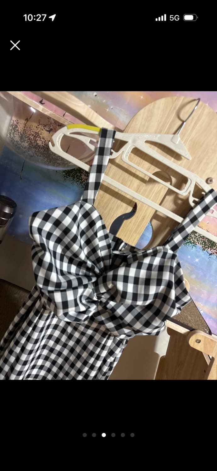 체크 머메이드원피스 상품이미지3