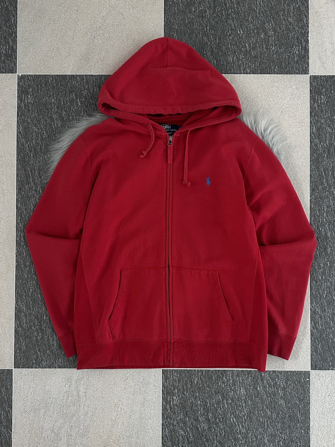 폴로 랄프로렌 레드 후드집업  상품이미지4