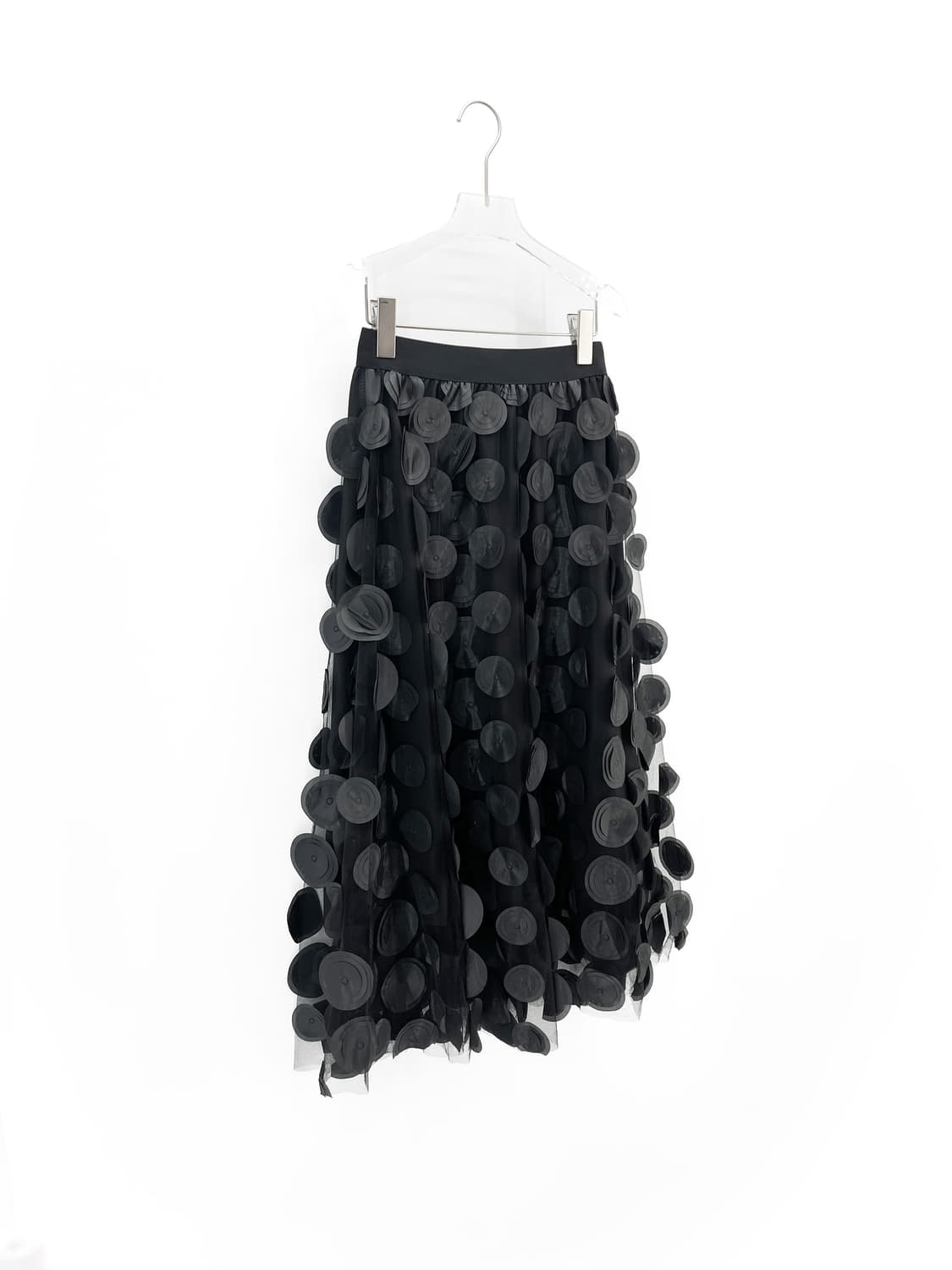빈티지 도트 메쉬 샤 스커트  상품이미지4