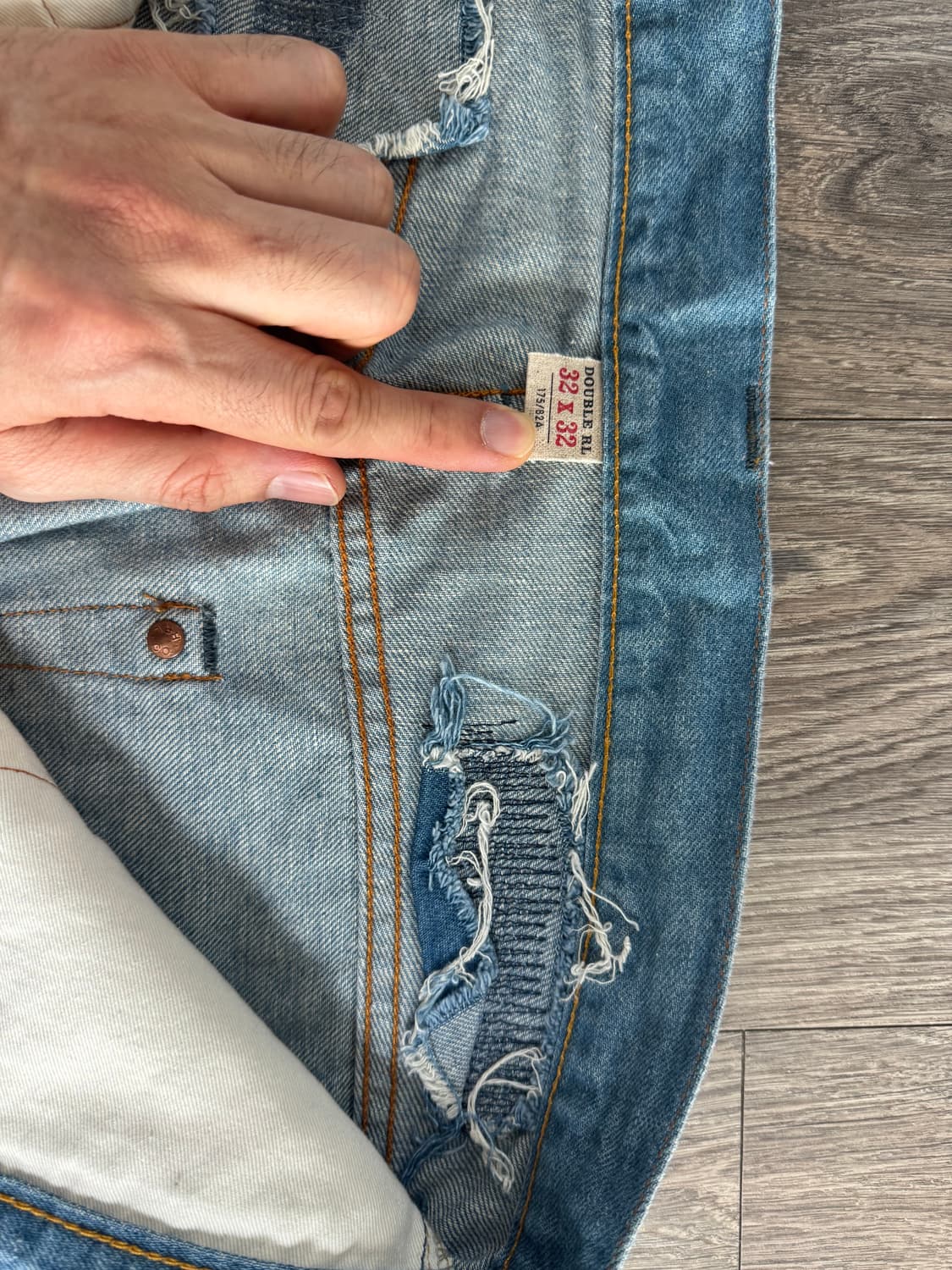 32/32 더블알엘 빈티지5포켓 플레인필드 워싱 데님 상품이미지5