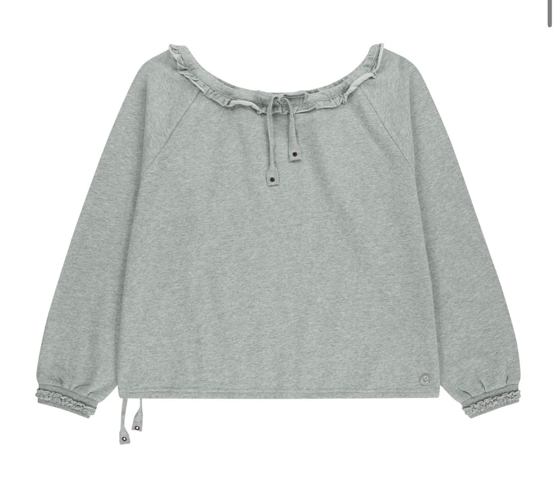 코이세이오 드로우스트링 롱슬리브 멜란지그레이 2사이즈 상품이미지1