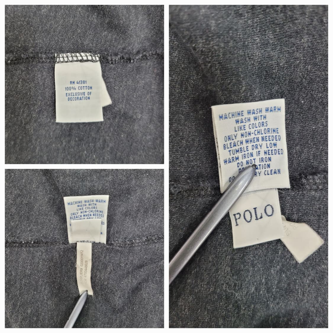 POLO 폴로 랄프로렌 레드 포니 커스텀핏 티셔츠  / 남 M 차콜
 상품이미지9