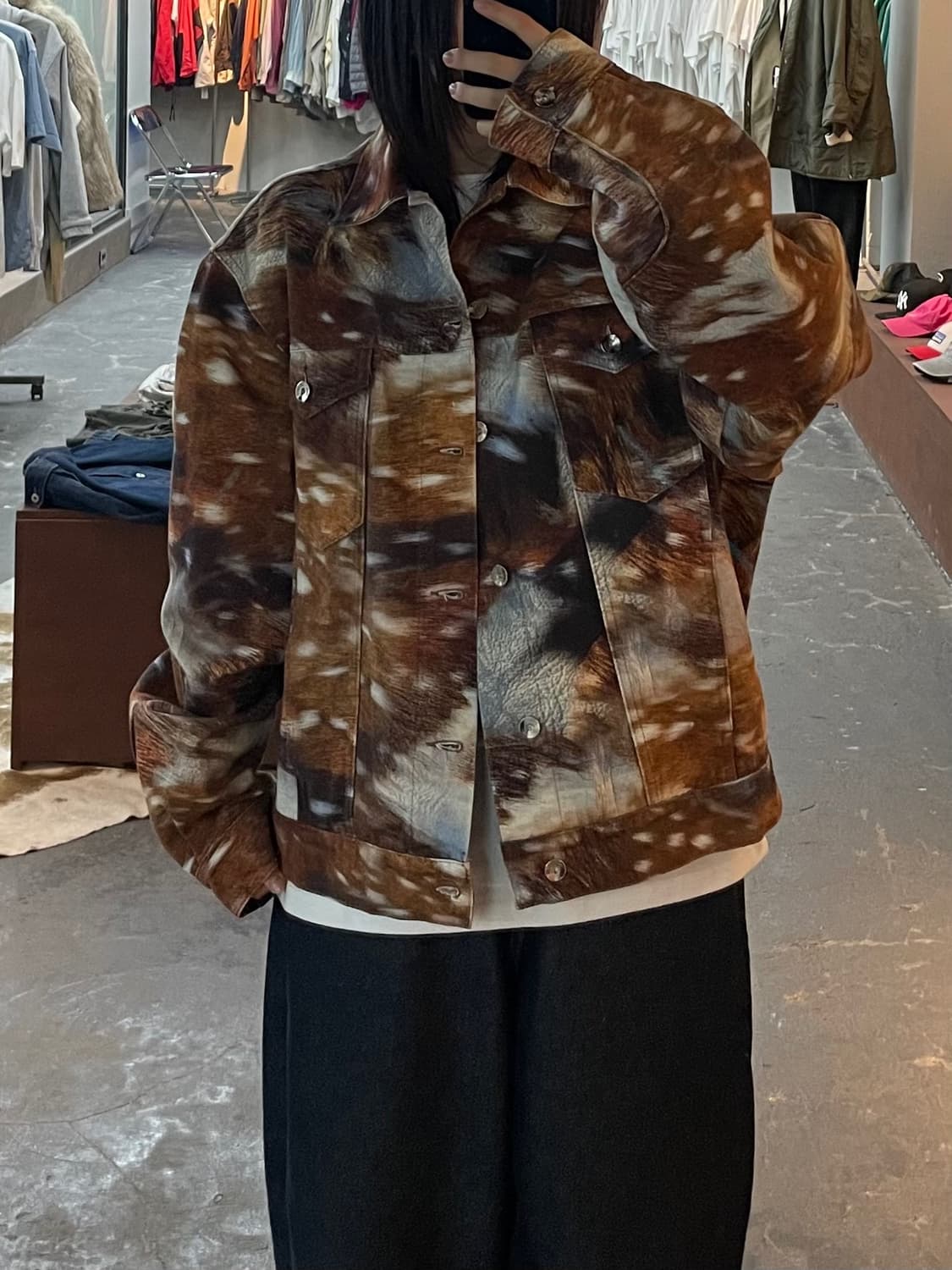 LOURDES 사슴 프린트 데님 자켓 H2017 상품이미지1