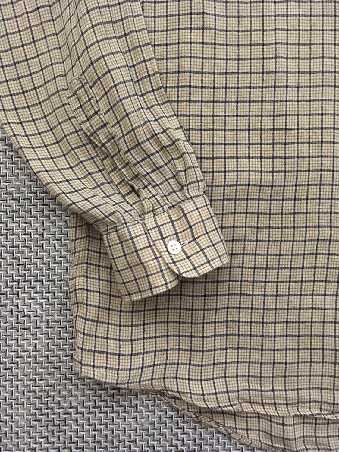 90s Bonnard 100% linen b.u check shirts 상품이미지3
