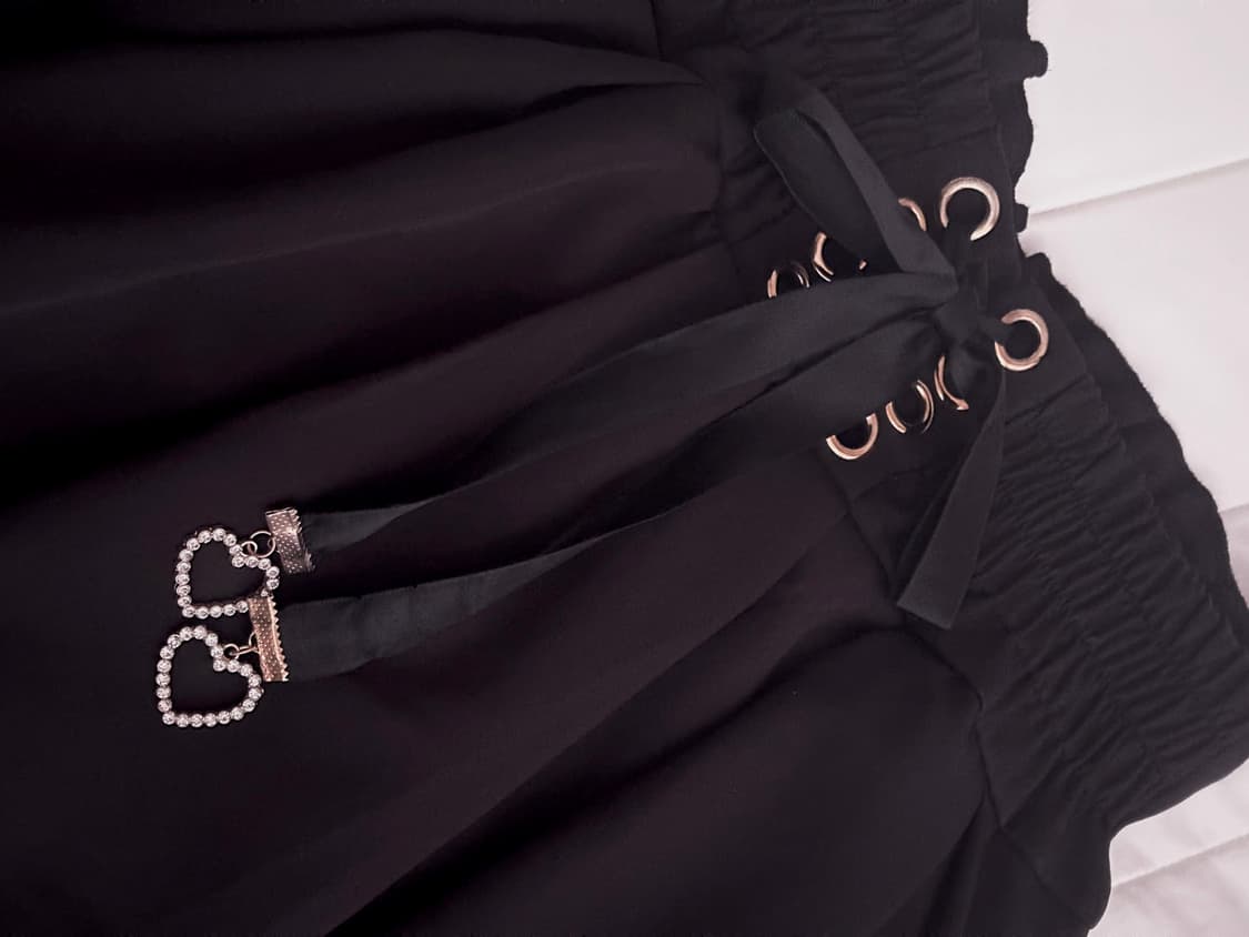 리즈리사 양산형 지뢰계 2연벨트 블랙 스커트 상품이미지3