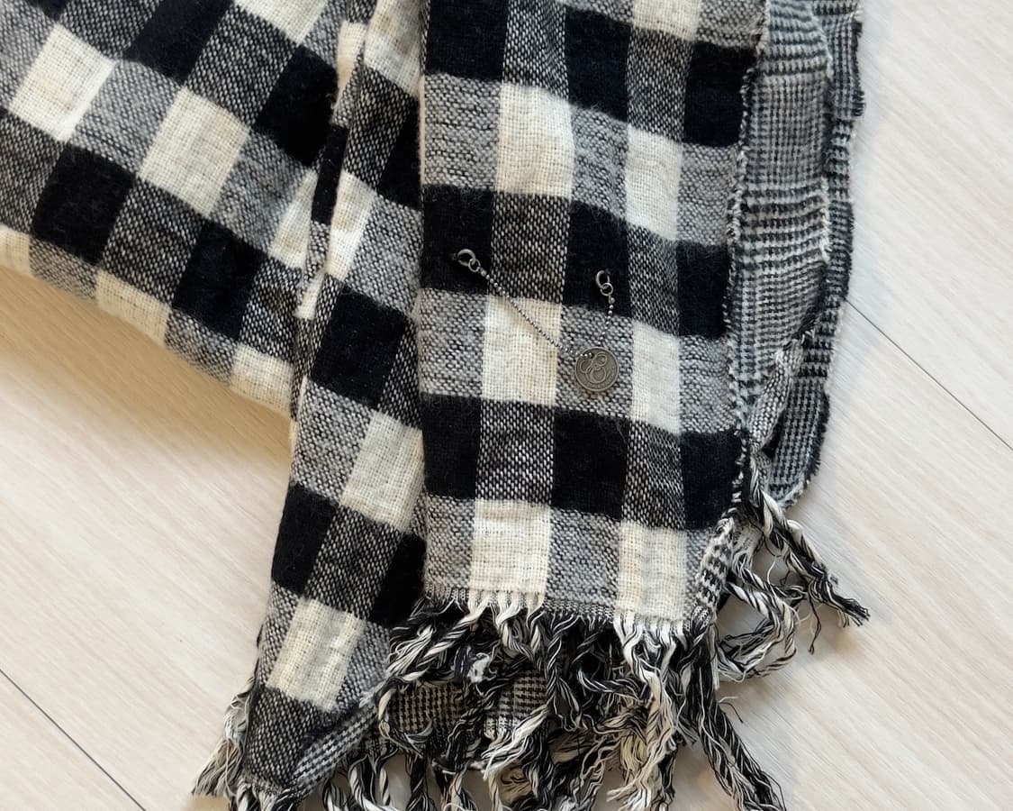 [Vintage] two tone check muffler 상품이미지3