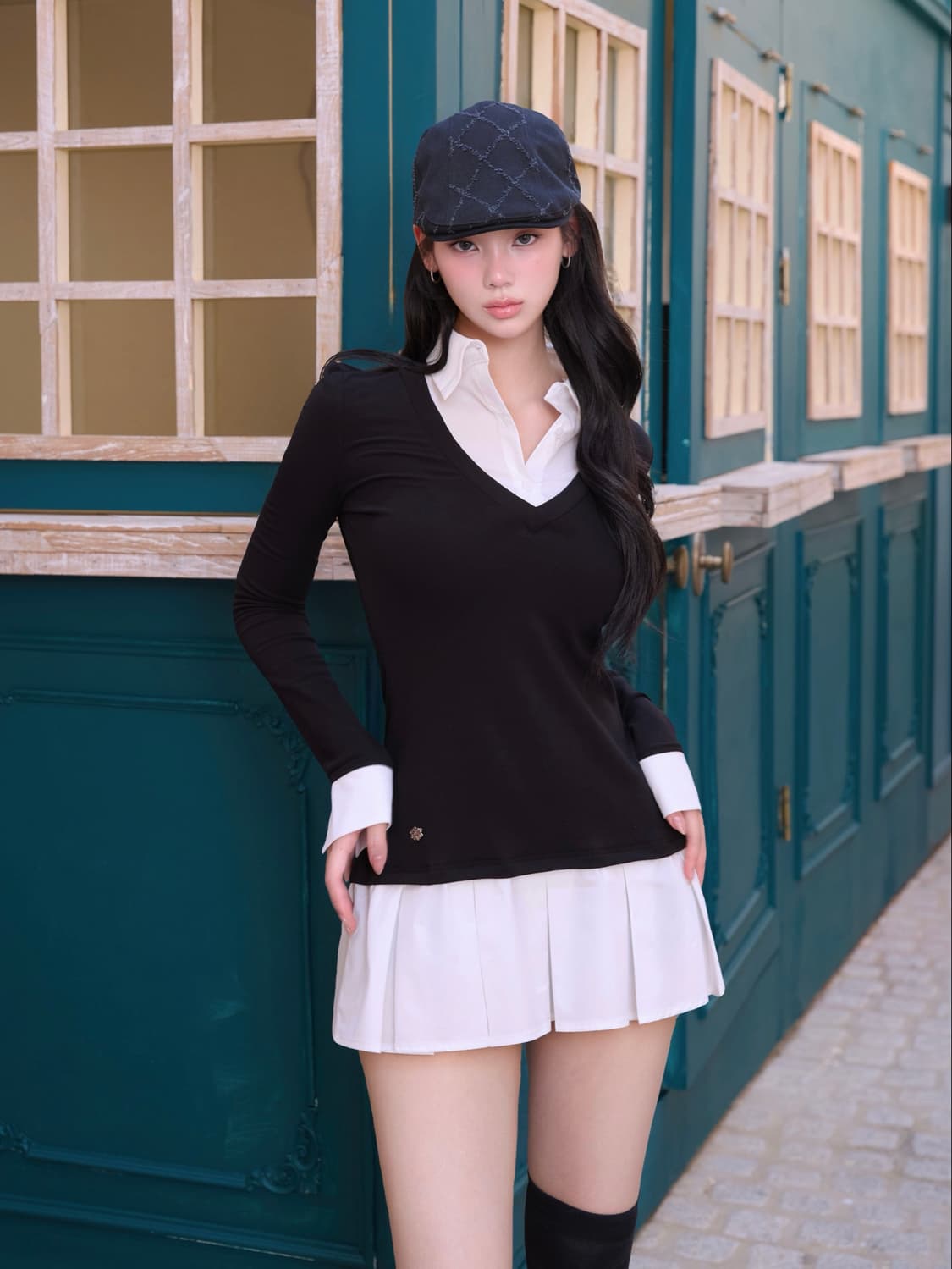 카인다미 플리츠 셔츠 원피스 (새상품) 상품이미지1