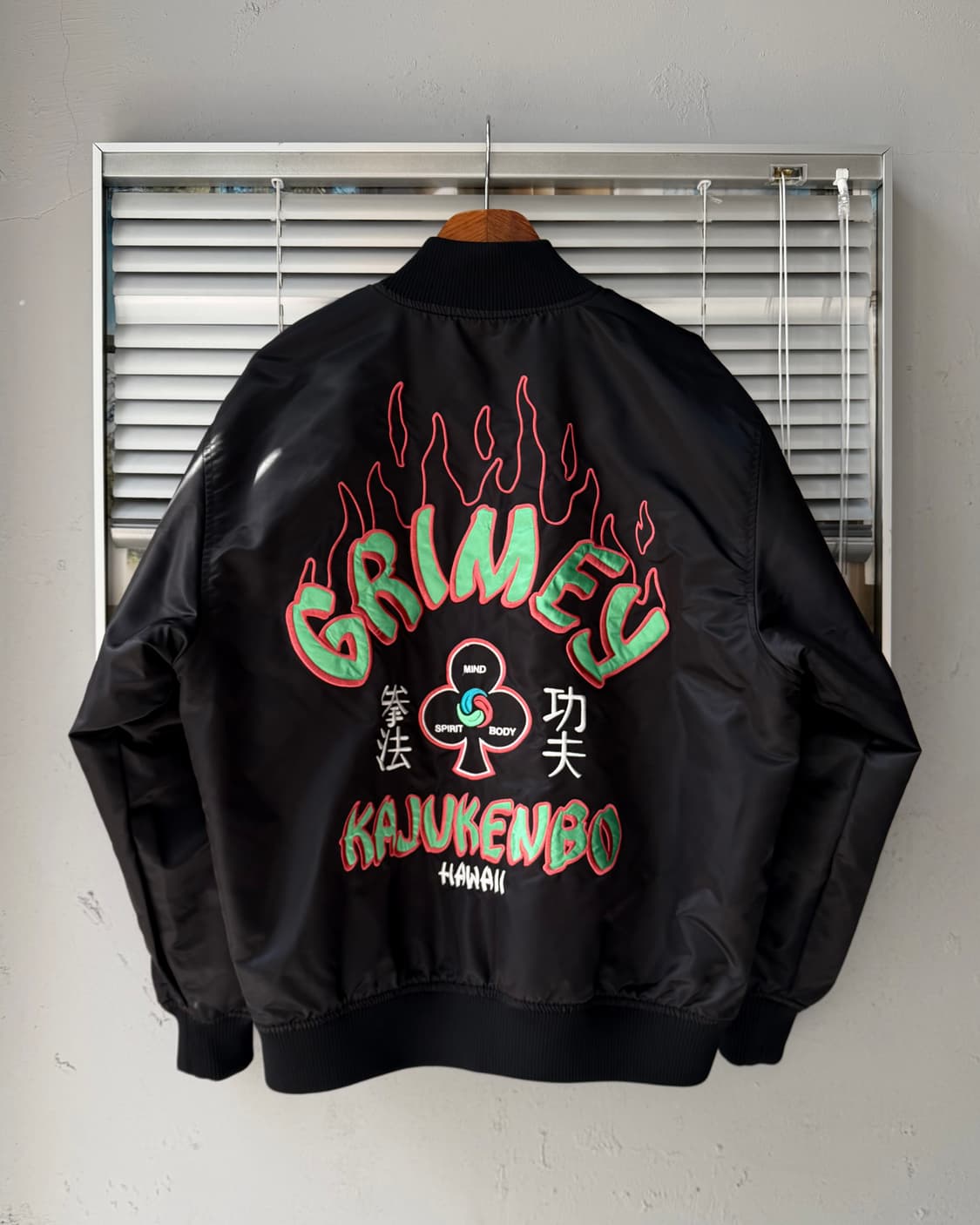 GRIMEY reversible satin bomber jacket 상품이미지4