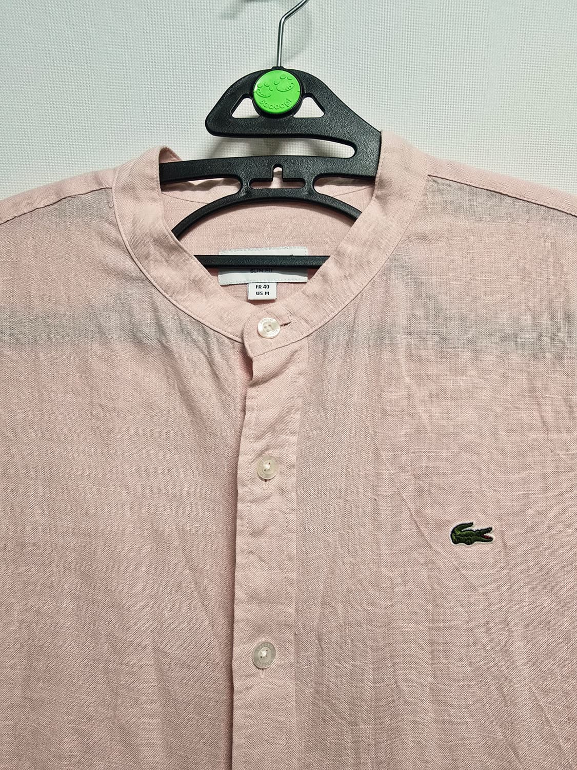 라코스테 핑크 헨리넥 셔츠 남방 상품이미지2